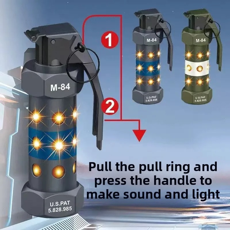 Outdoor Lighting Usa - โมเดลระเบิดจำลอง Tactical M84 พร้อมไฟ LED กระพริบสำหรับเอาตัวรอด