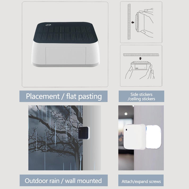 Outdoor Lighting Zigbee - เซ็นเซอร์ตรวจจับแสงพลังงานแสงอาทิตย์อัจฉริยะทูย่า ซิกบีสัญญาณเตือนแสงการตรวจสอบความสว่างแบบเรียลไทม์ IP65 เครื่องตรวจจับความสว่างกลางแจ้งกันน้ำ