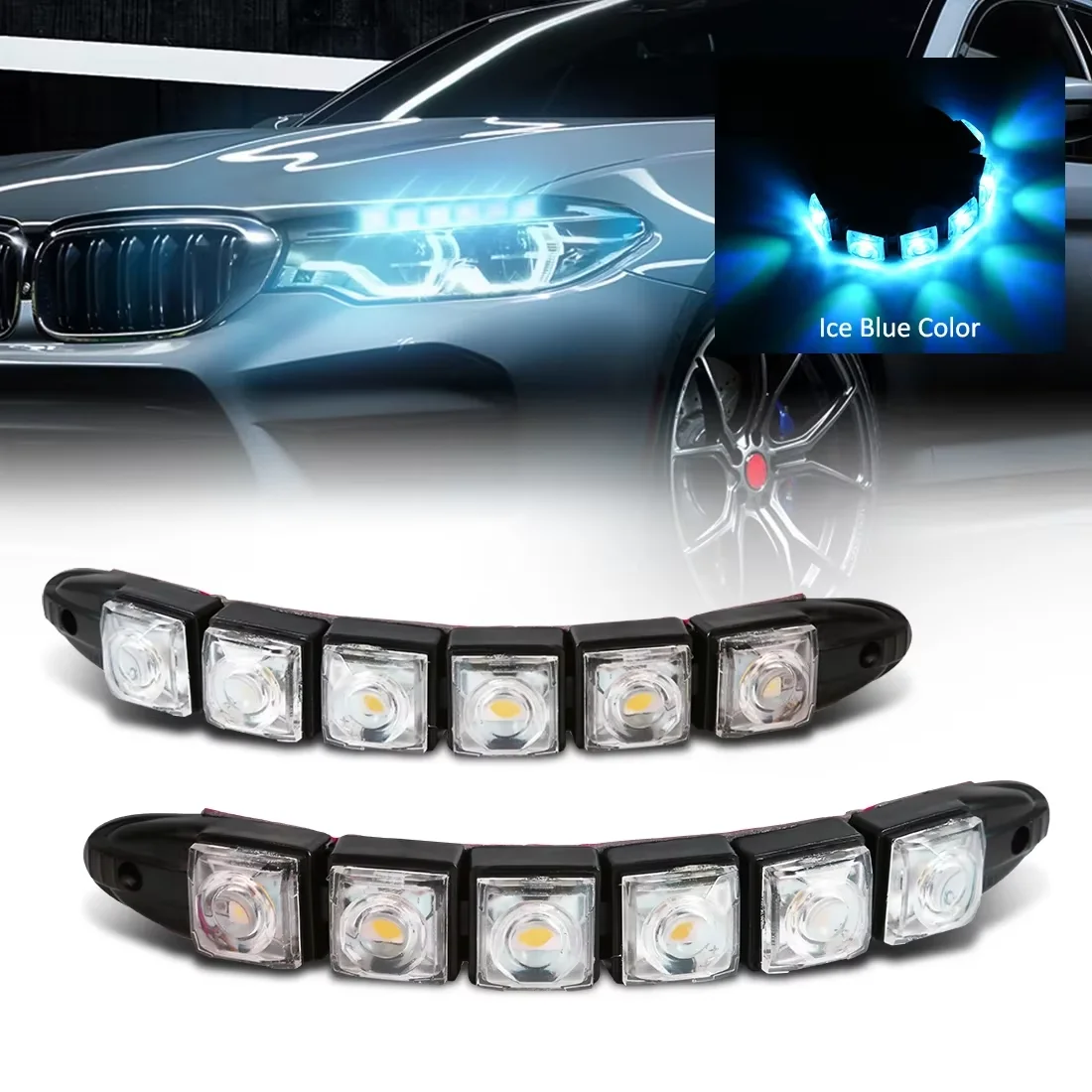 Waterproof Led Strip - 2PCS LED กันน้ํา DRL Light รถยนต์ตกแต่งอัตโนมัติยืดหยุ่นไฟวิ่งกลางวันรถขับรถ