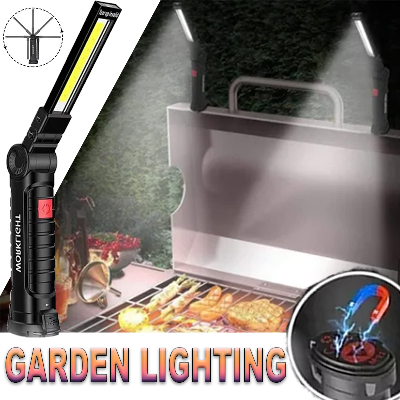 Outdoor Lighting Bulbs - ไฟฉาย LED แบบพกพาพร้อมตะขอแม่เหล็กกลางแจ้งทํางานซ่อม Type-C โคมไฟแบบชาร์จไฟได้โคมไฟสําหรับ Camping