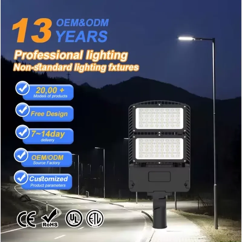 Outdoor Lighting Poles - โคมไฟถนน LED สำหรับเสาอลูมิเนียม กำลังไฟ 50W ใช้ไฟ