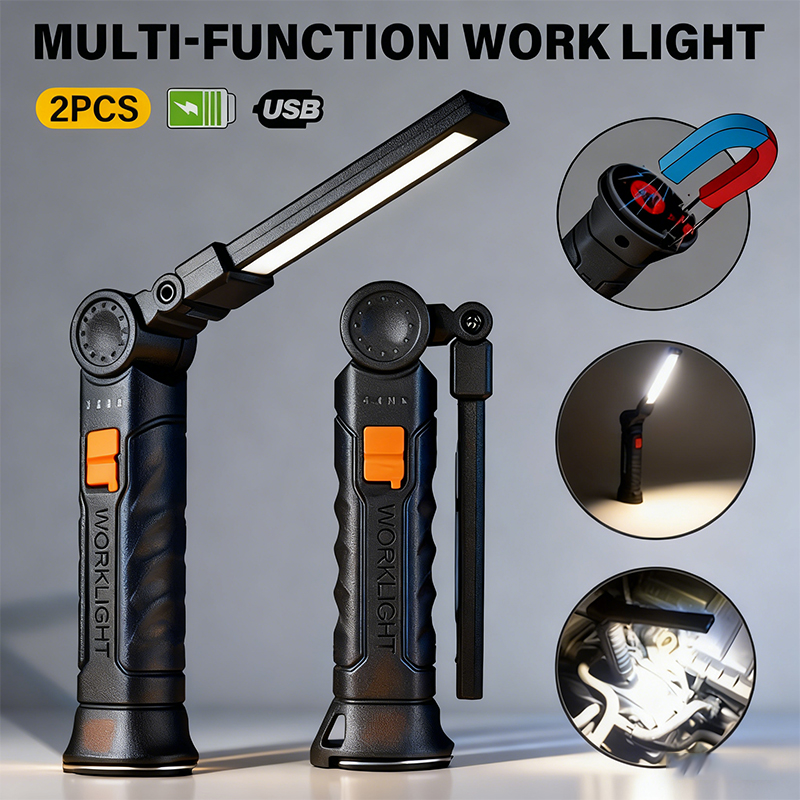 Outdoor Lighting Usa - ไฟฉาย LED แบบพกพา COB ชาร์จไฟผ่าน USB