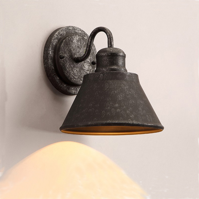 Xl Outdoor Lighting - โคมไฟติดผนังกันน้ำกลางแจ้งสไตล์ลอฟท์สไตล์เรโทรติดผนังระเบียงทางเดินกระจกข้างเตียงนอนโคมไฟติดผนัง LED เหล็ก