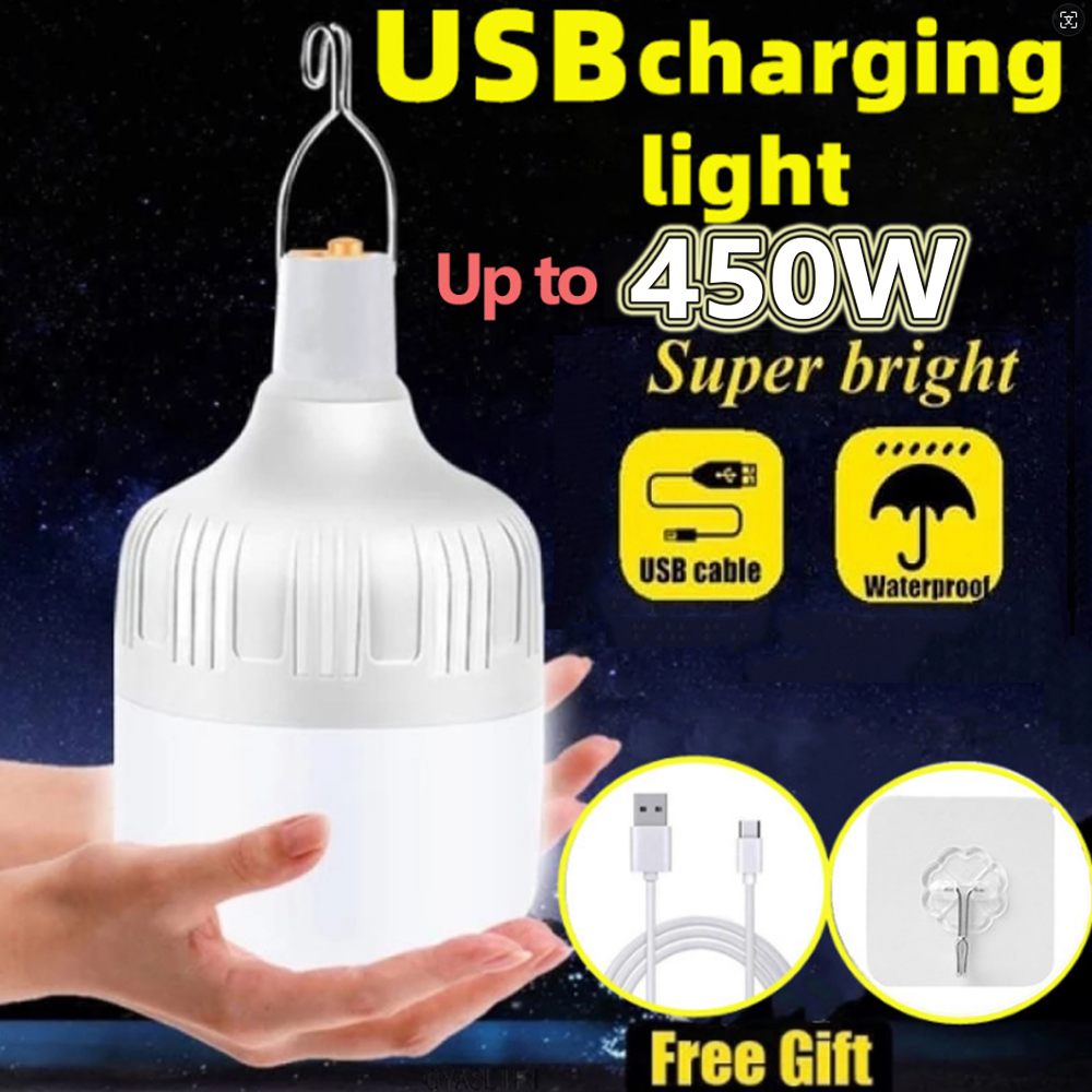 Outdoor Lighting Usa - ไฟบาร์บีคิวพกพาสำหรับตั้งแคมป์กลางแจ้ง ไฟ LED ชาร์จ USB ได้
