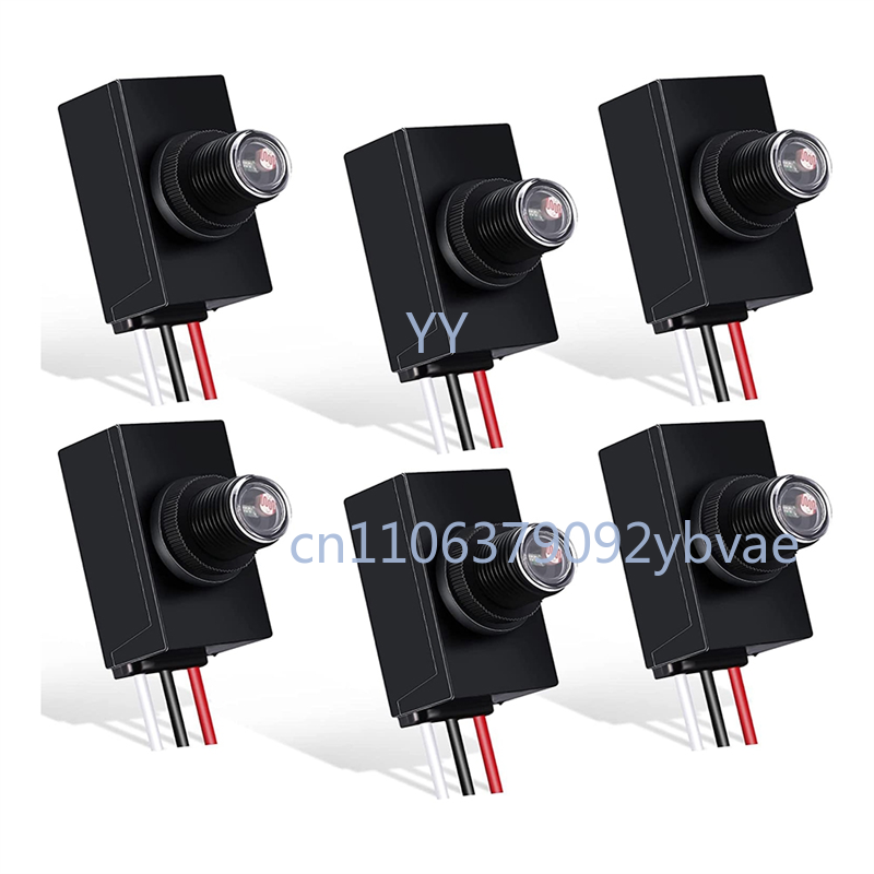 Outdoor Lighting Switch - เซ็นเซอร์ตรวจจับแสงสำหรับไฟภายนอกอาคาร 6 ชุด 120-277V สวิตช์โฟโตอิเล็กทริก เซ็นเซอร์ตรวจจับแสงโฟโตเซลล์