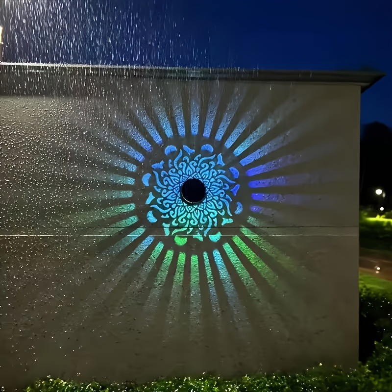 Xl Outdoor Lighting - โคมไฟติดผนัง LED พลังงานแสงอาทิตย์ ลายแมนดาลา กันน้ำ สำหรับตกแต่งสวน