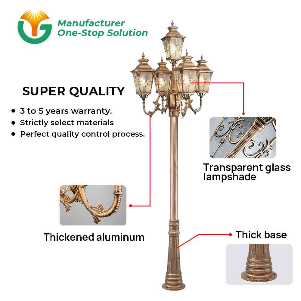 โคมไฟเสาสวนคลาสสิก 5 หัว แบบปร - Outdoor Lighting Poles บทวิจารณ์และราคา
