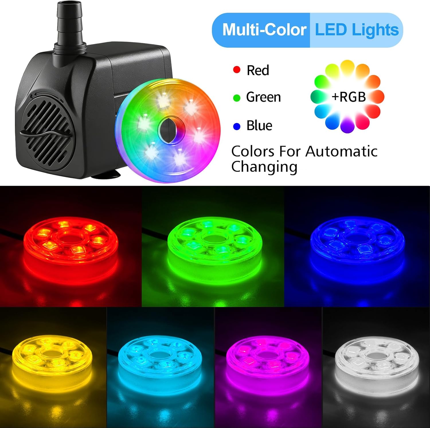 ปั๊มน้ำแบบจุ่มใต้น้ำ 210GPH พร - Pond Light Submersible บทวิจารณ์และราคา