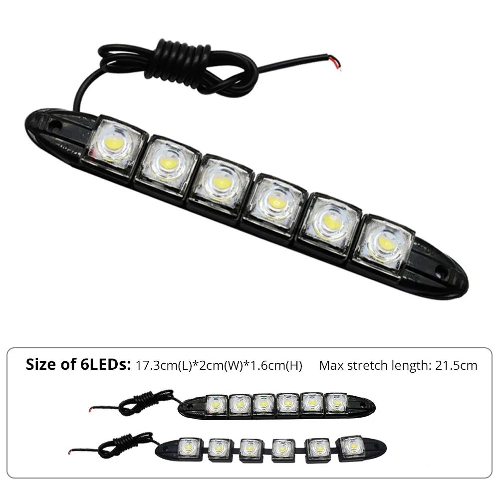 2PCS LED กันน้ํา DRL Light รถย - Waterproof Led Strip บทวิจารณ์และราคา