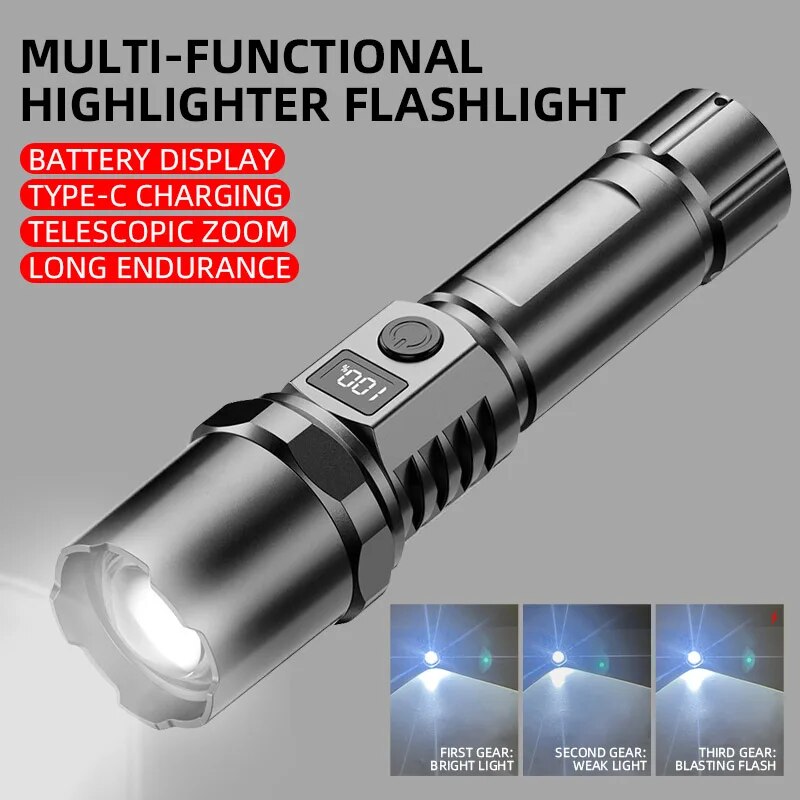 ไฟฉาย LED XHP100พลังสูงชาร์จไฟ - Outdoor Lighting Usa บทวิจารณ์และราคา