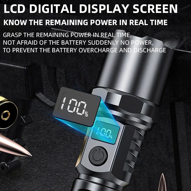 ไฟฉาย LED XHP100พลังสูงชาร์จไฟ - Outdoor Lighting Usa บทวิจารณ์และราคา