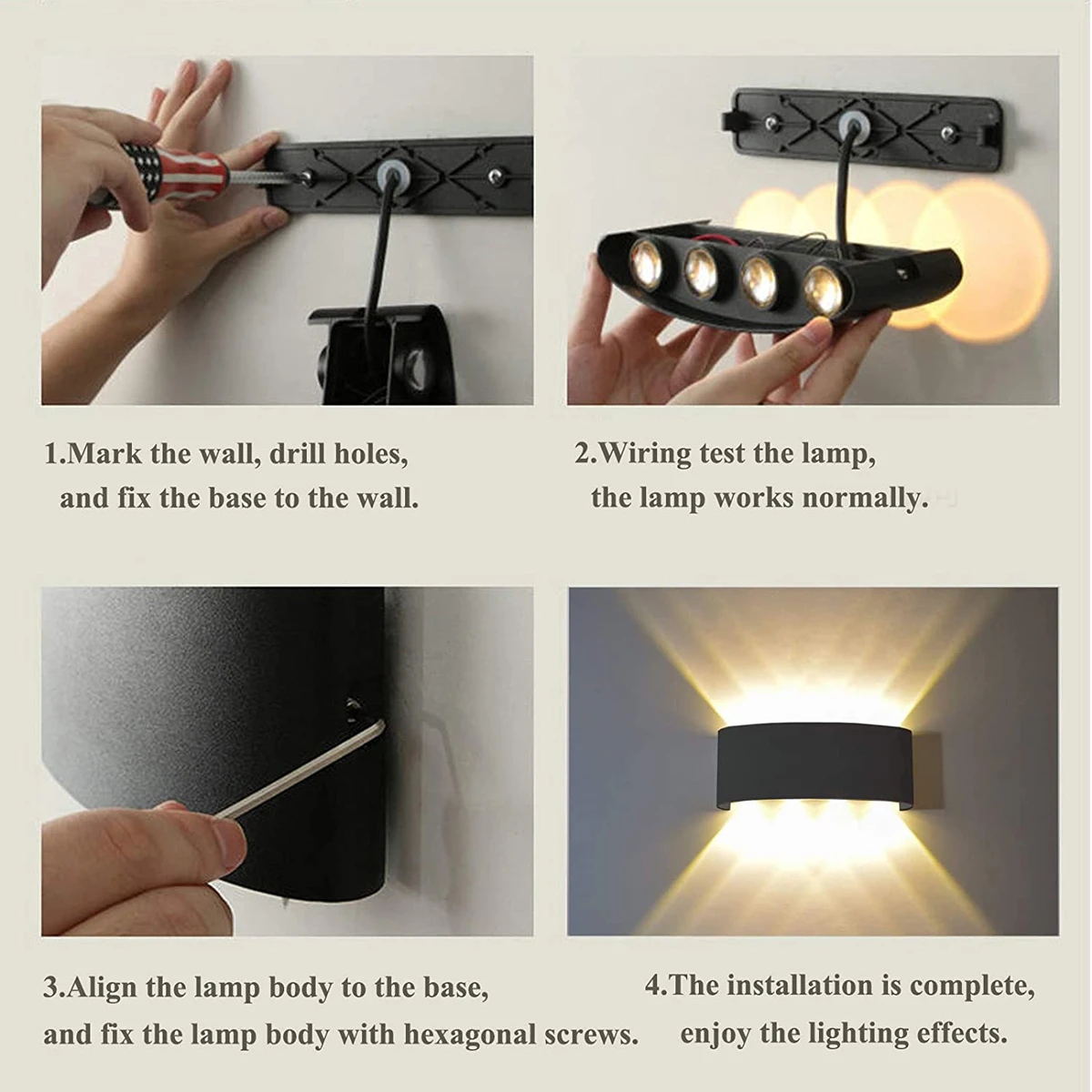 อลูมิเนียม LED โคมไฟติดผนัง IP - Xl Outdoor Lighting บทวิจารณ์และราคา