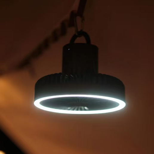 พัดลมตั้งแคมป์แบบพกพาพร้อมไฟ L - Outdoor Lighting Usa บทวิจารณ์และราคา