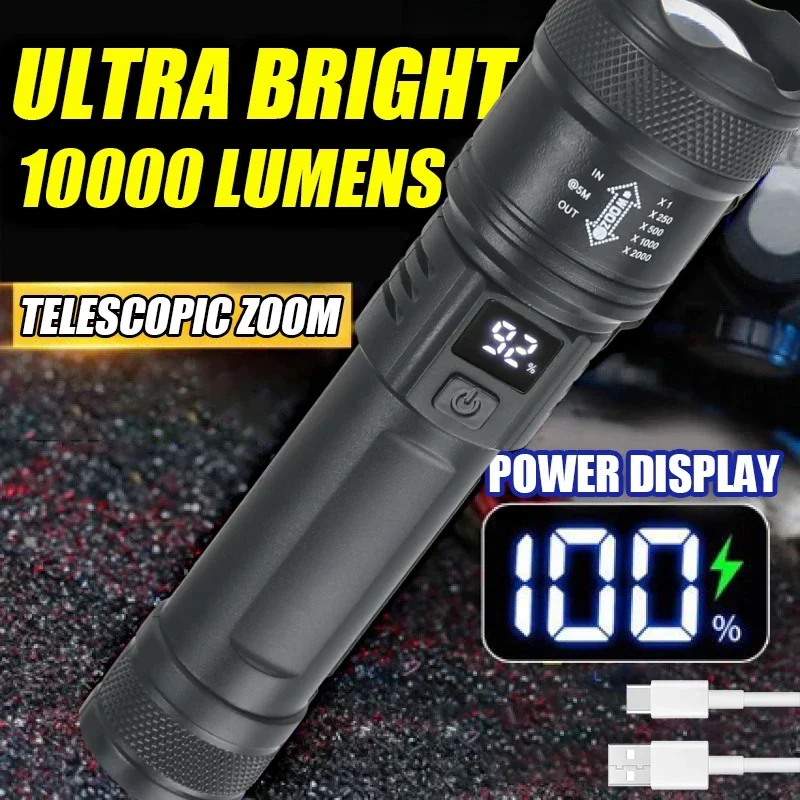 ไฟฉาย LED ทรงพลัง9900LM ไฟฉาย  - Outdoor Lighting Usa บทวิจารณ์และราคา