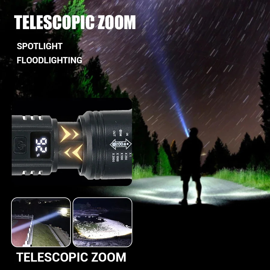 ไฟฉาย LED ทรงพลัง9900LM ไฟฉาย  - Outdoor Lighting Usa บทวิจารณ์และราคา