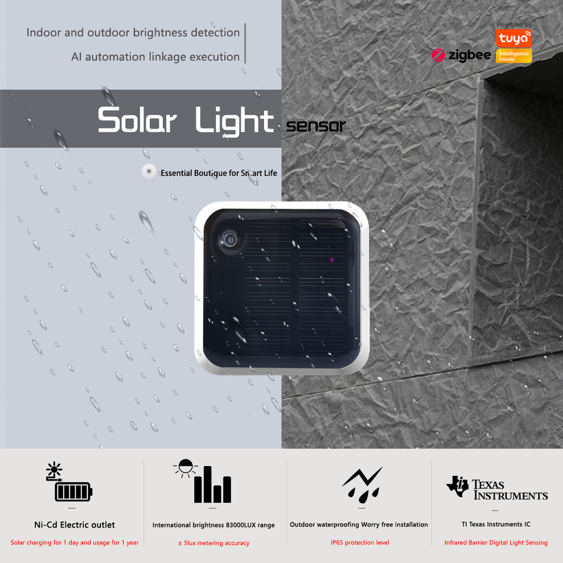 เครื่องตรวจจับความสว่างกลางแจ้ - Outdoor Lighting Zigbee บทวิจารณ์และราคา