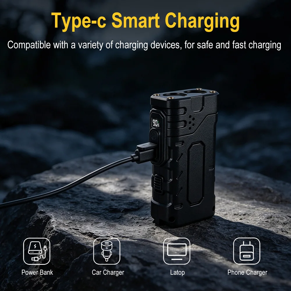 BORUIiT ไฟฉาย LED แบบหมุนมือ E - Outdoor Lighting Beacon บทวิจารณ์และราคา