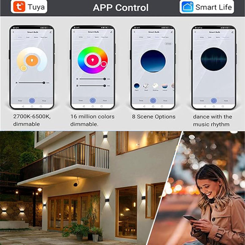 โคมไฟติดผนังขึ้นลง Tuya ควบคุม - Outdoor Lighting Zigbee บทวิจารณ์และราคา