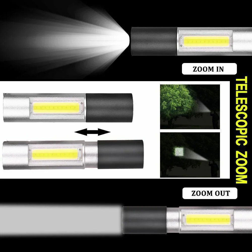 MINI LED ไฟฉาย Zoomable USB ชา - Outdoor Lighting Switch บทวิจารณ์และราคา