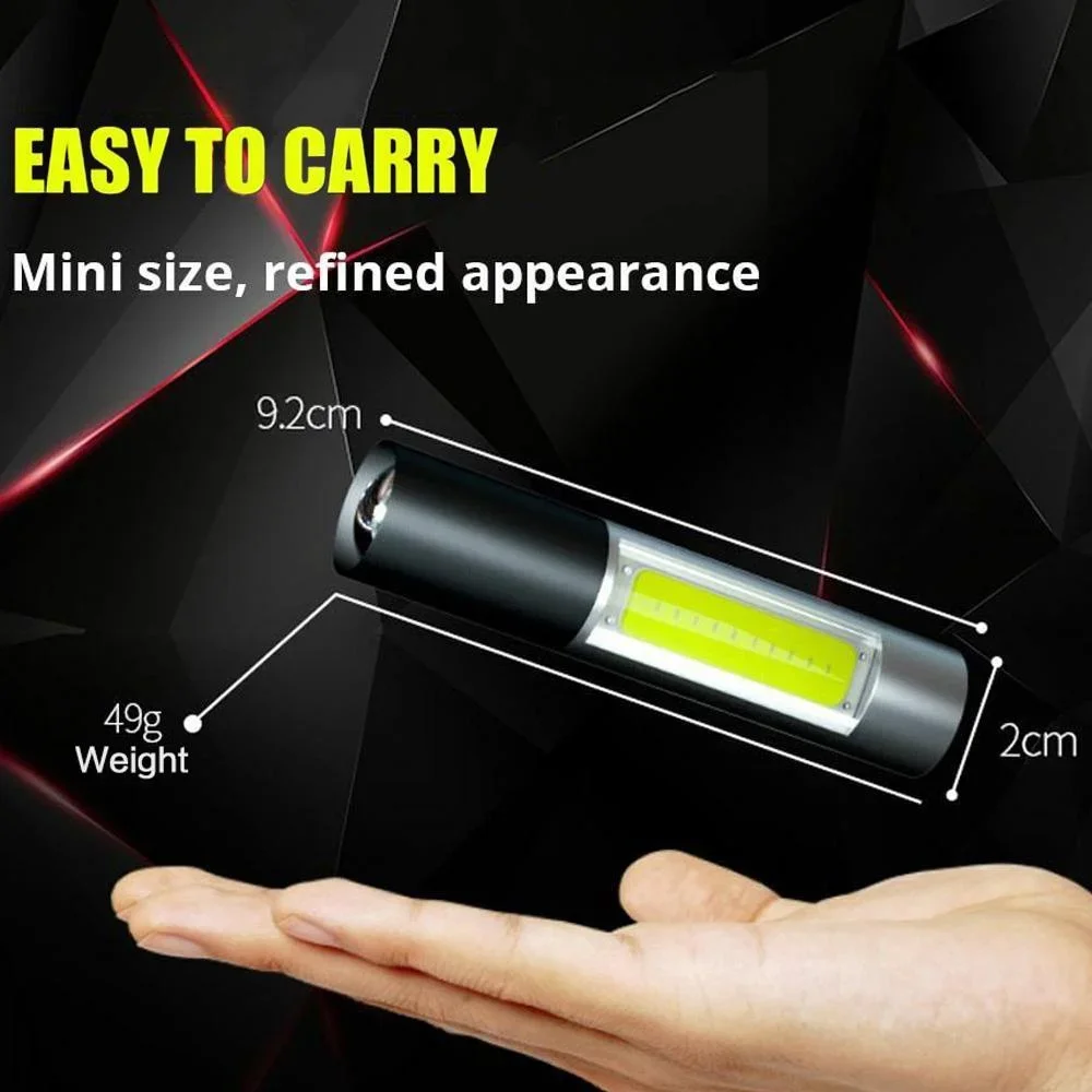 MINI LED ไฟฉาย Zoomable USB ชา - Outdoor Lighting Switch บทวิจารณ์และราคา