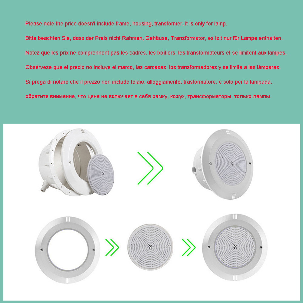 RGB สระว่ายน้ำ 12 โวลต์ Expoxy - Pond Light Submersible บทวิจารณ์และราคา