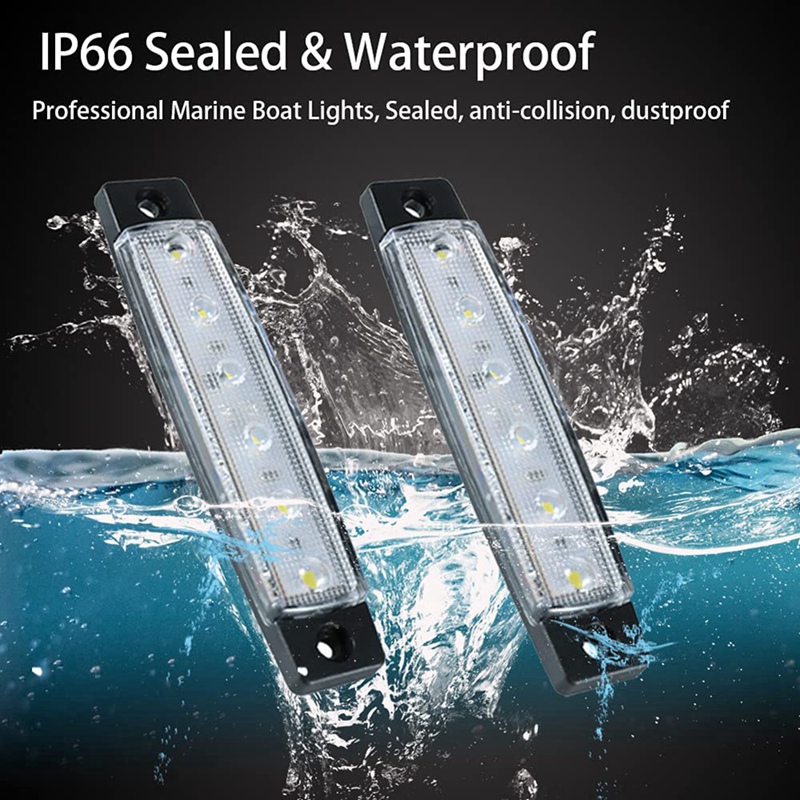 6 ชิ้น LED ไฟเรือเดินทะเล ไฟส่ - Waterproof Led Strip บทวิจารณ์และราคา