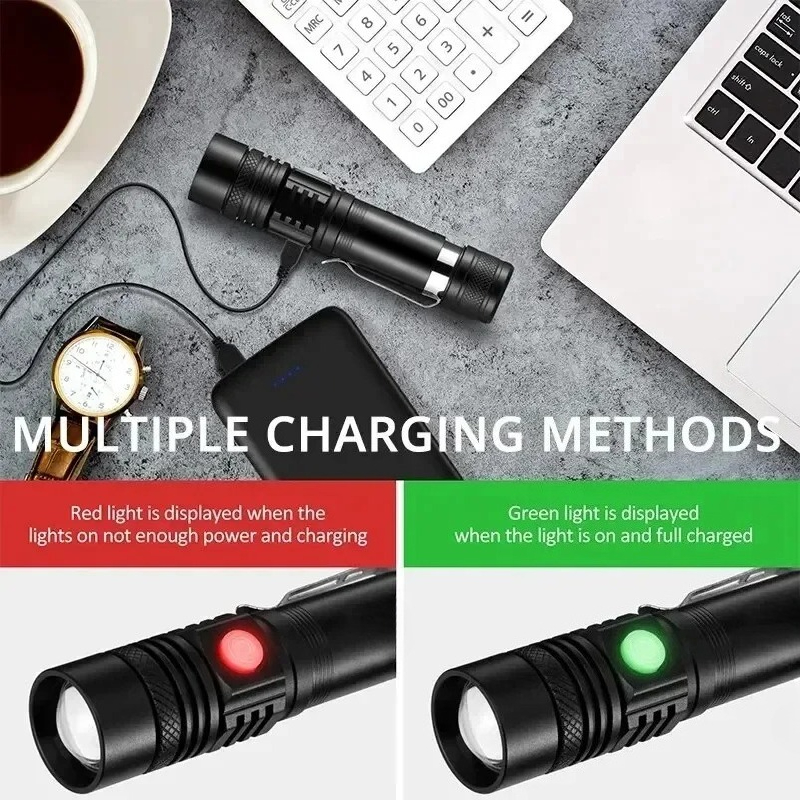ไฟฉาย LED T6 แบบชาร์จไฟได้, ไฟ - Outdoor Lighting Beacon บทวิจารณ์และราคา