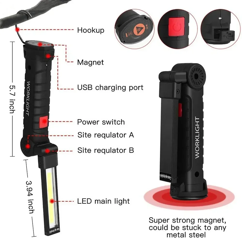 ไฟฉาย LED COB แบบชาร์จไฟได้ผ่า - Outdoor Lighting Beacon บทวิจารณ์และราคา
