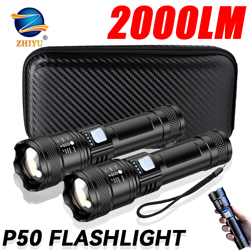 ไฟฉาย LED ยุทธวิธี 2000LM ชาร์ - Outdoor Lighting Usa บทวิจารณ์และราคา
