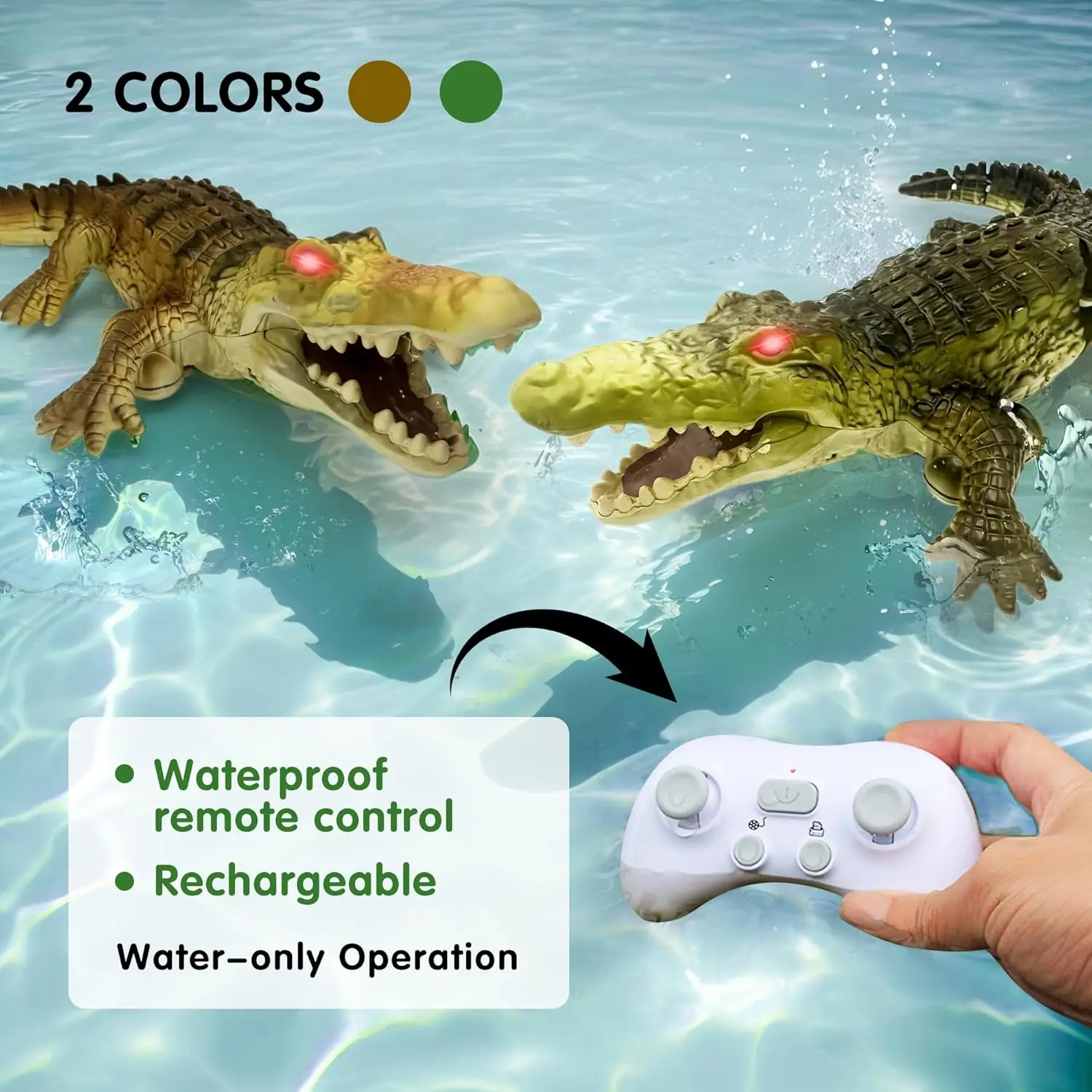 ของเล่นจระเข้บังคับวิทยุในน้ำ  - Pond Light Submersible บทวิจารณ์และราคา
